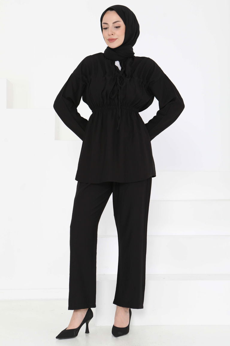 Beli Lastikli İkili Takım Siyah - 27177 - TOFİSA