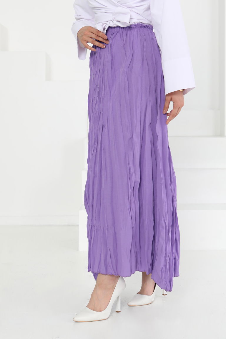 Beli Lastikli Kırışık Etek - 27013 - TOFİSA