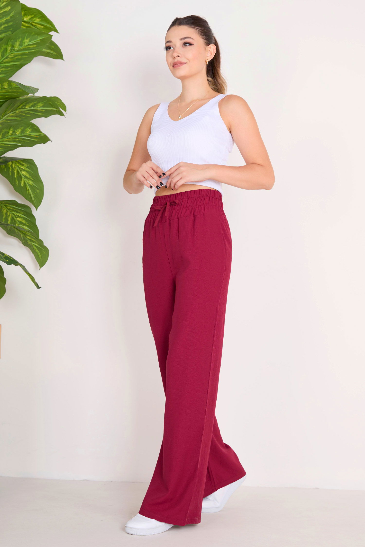 Beli Lastikli Pantolon - 27074 - 6