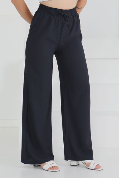 Beli Lastikli Pantolon Lacivert - 27074 