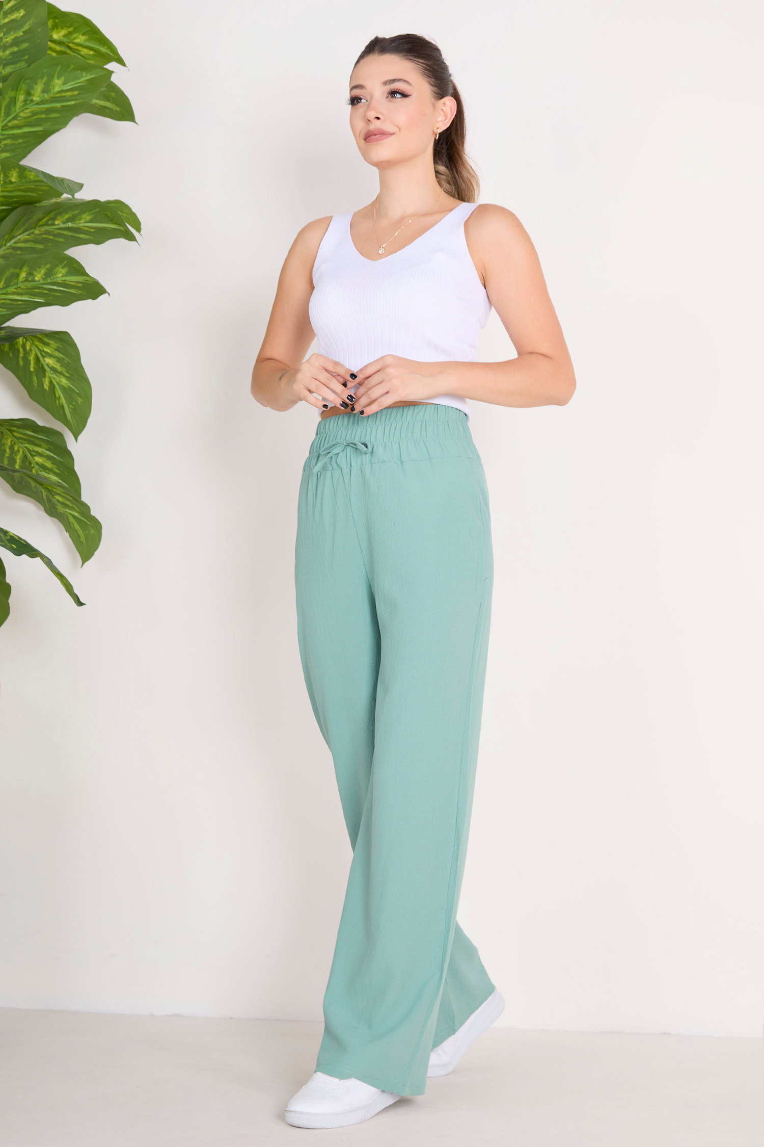 Beli Lastikli Pantolon - 27074 - 2