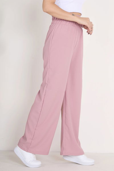 Beli Lastikli Pantolon Gül - 27074 