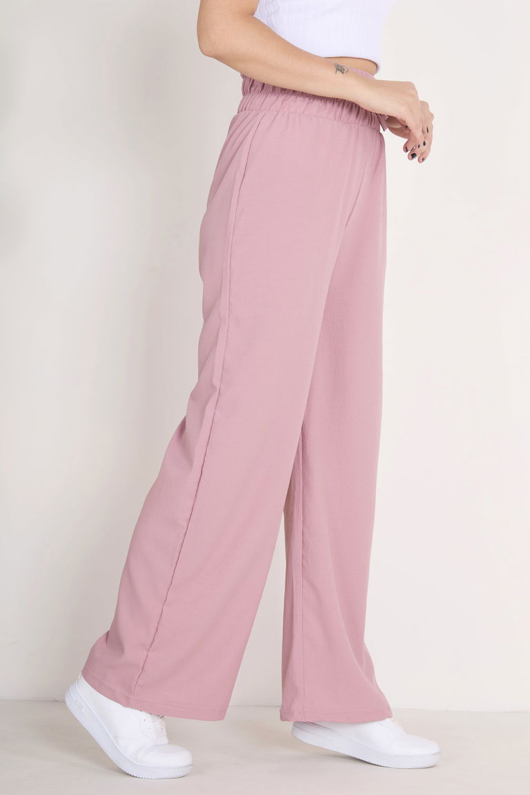 Beli Lastikli Pantolon Gül - 27074 - TOFİSA