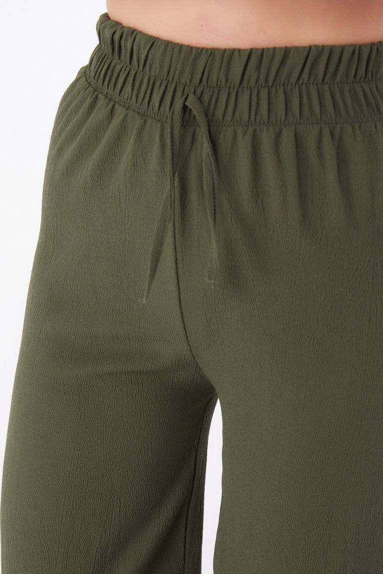 Beli Lastikli Pantolon Haki - 27074 - TOFİSA