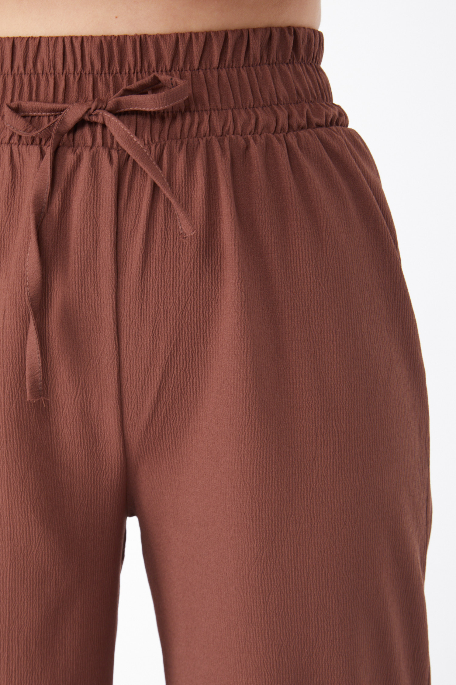Beli Lastikli Pantolon Kahve - 27074 - 5
