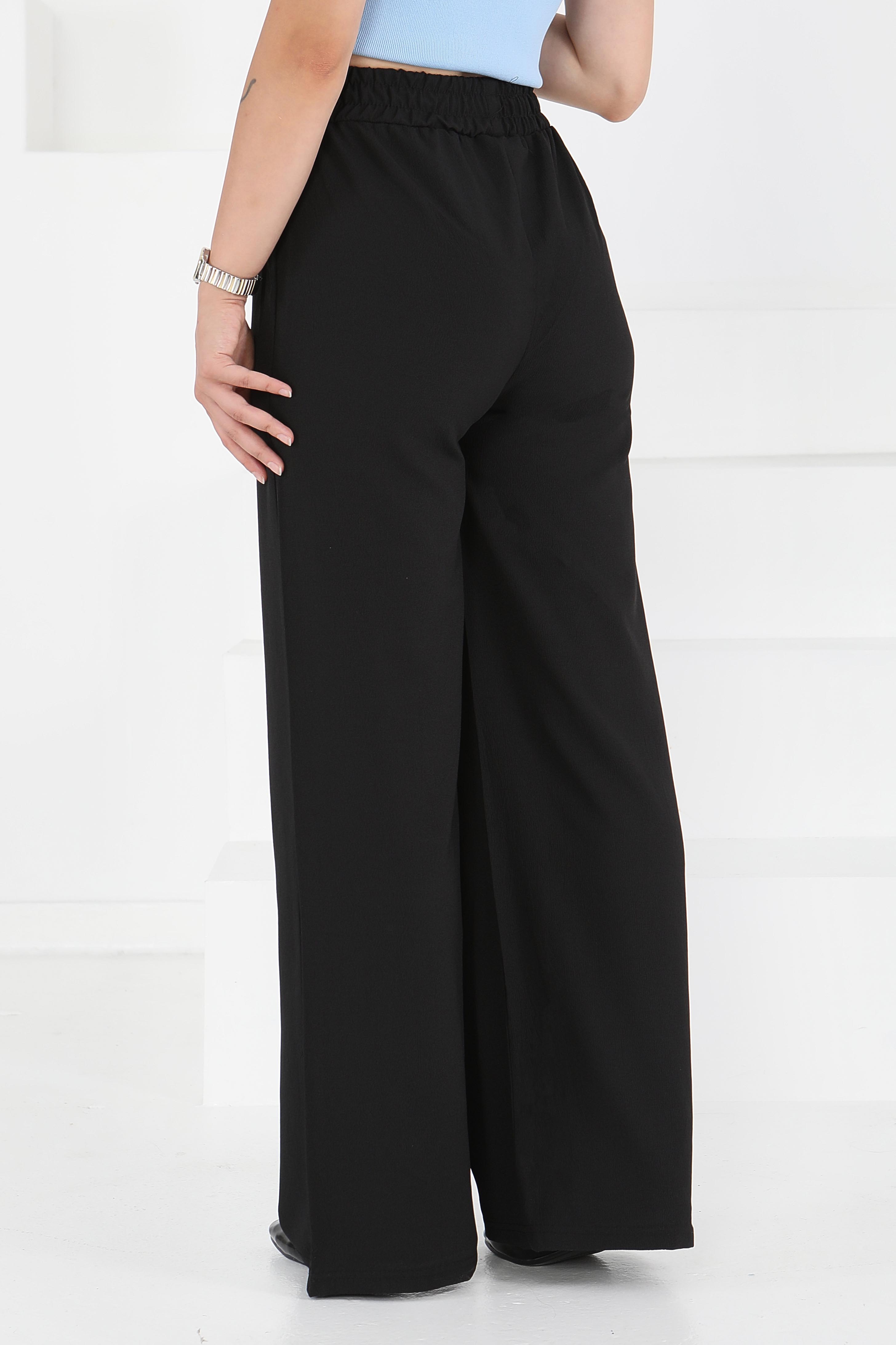 Beli Lastikli Pantolon Siyah - 27074 - 6