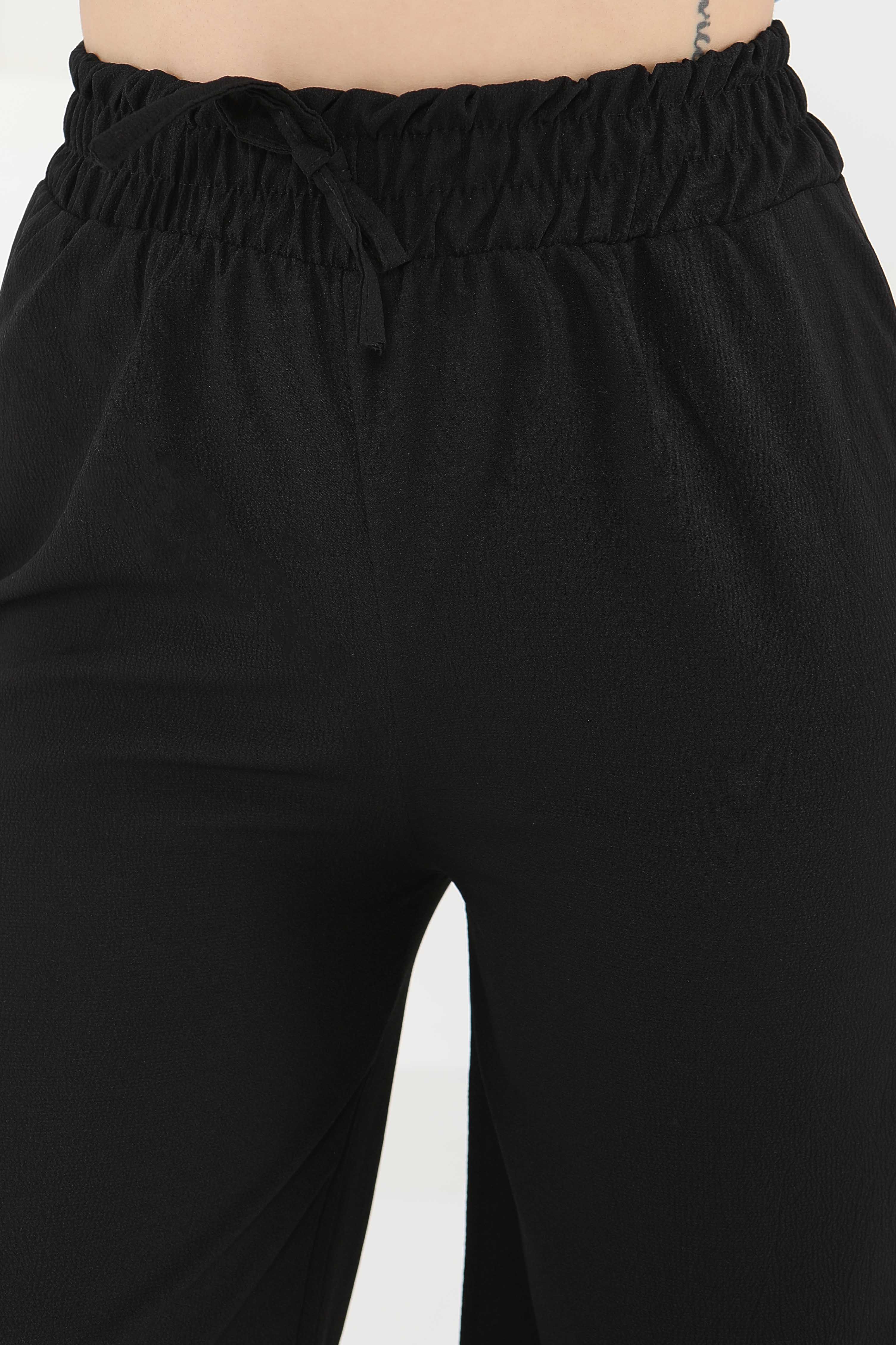 Beli Lastikli Pantolon Siyah - 27074 - 5