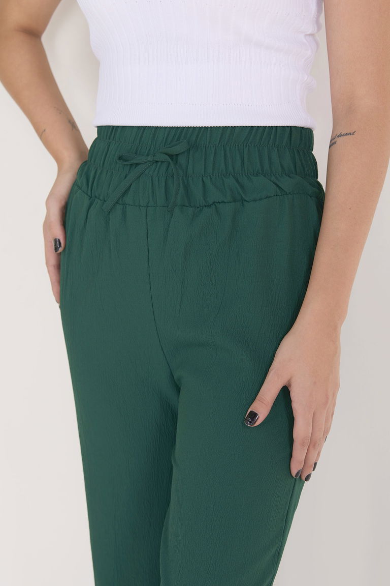 Beli Lastikli Pantolon Zümrüt - 27074 - TOFİSA