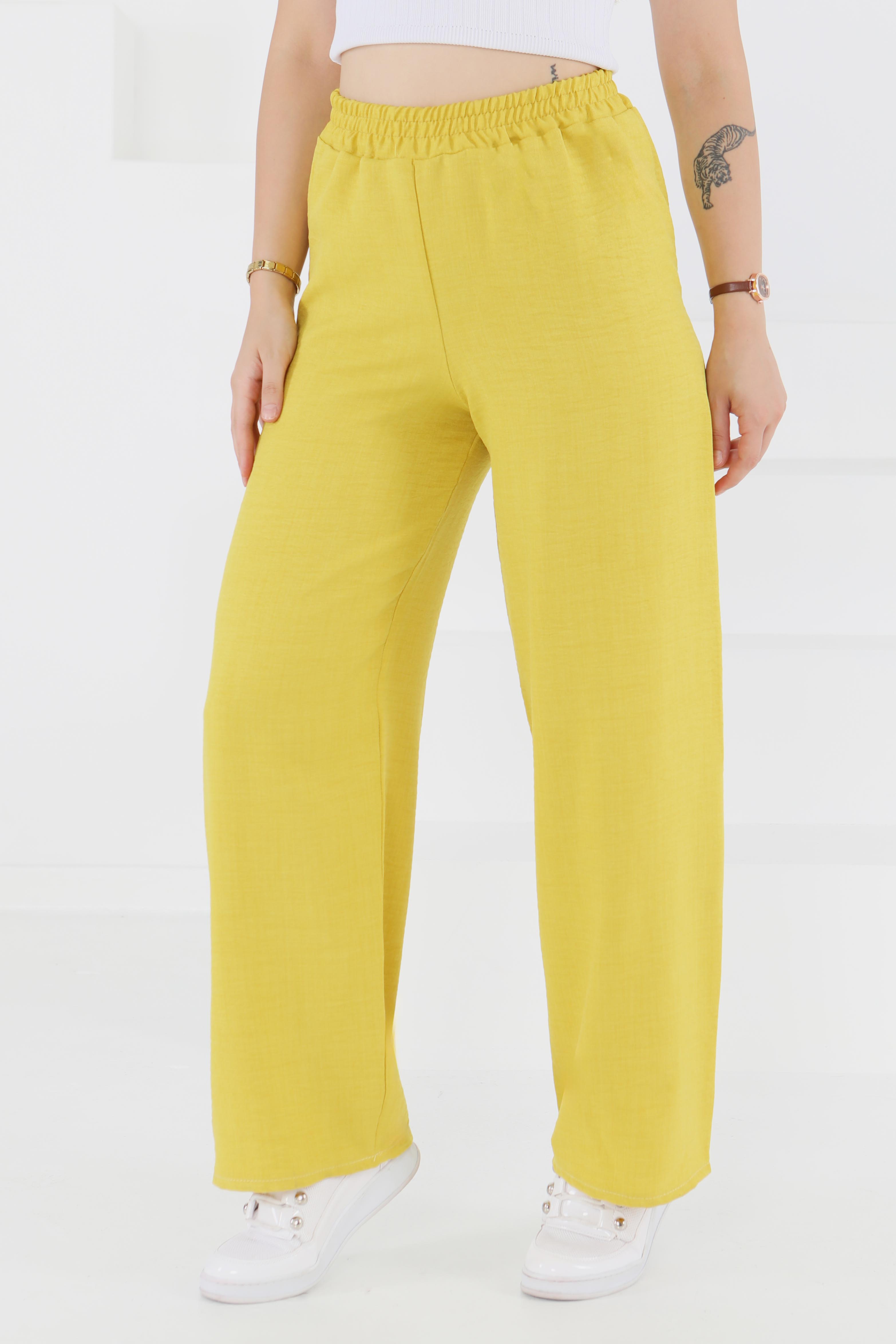 Beli Lastikli Salaş Pantolon - 27461 - 4