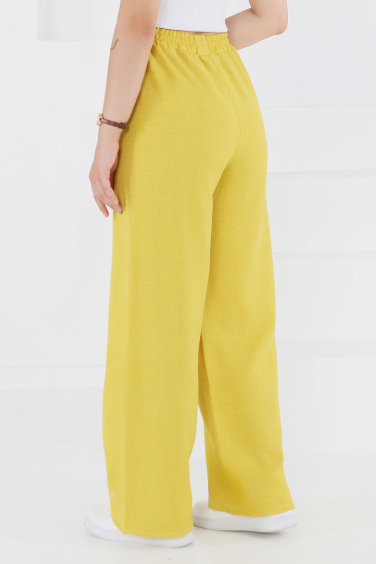 Beli Lastikli Salaş Pantolon - 27461 - TOFİSA