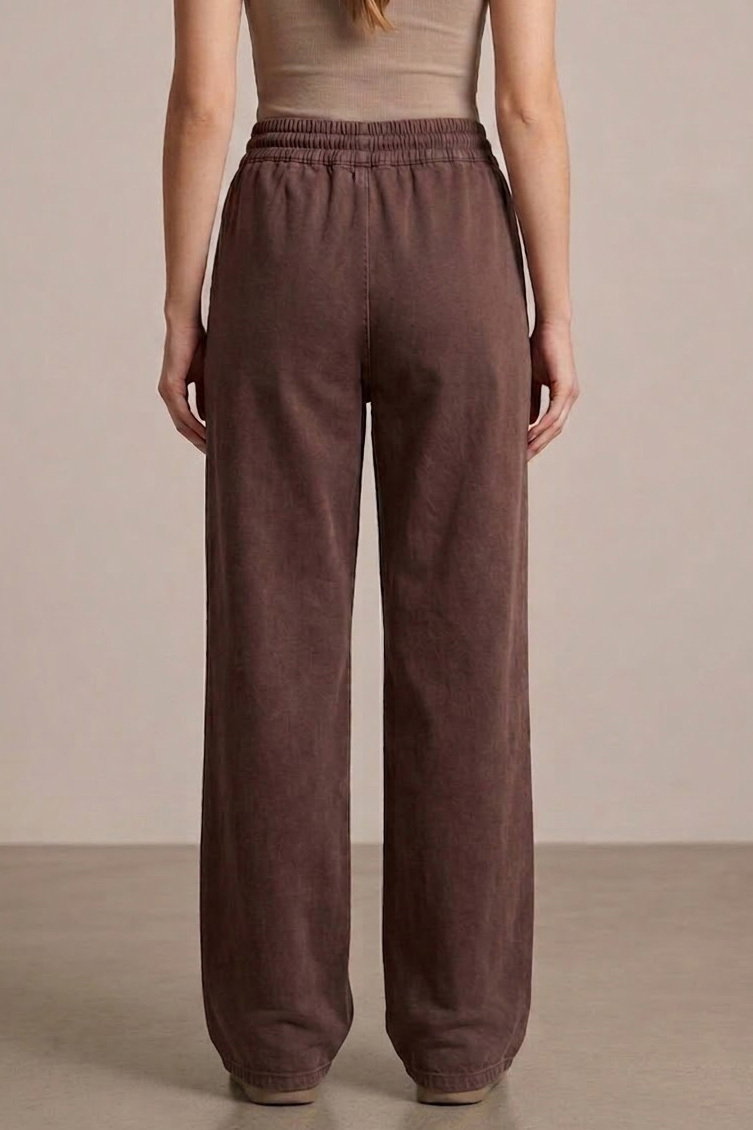 Beli Lastikli Tensel Pantolon Kahve - 28707-KAHVE - 3