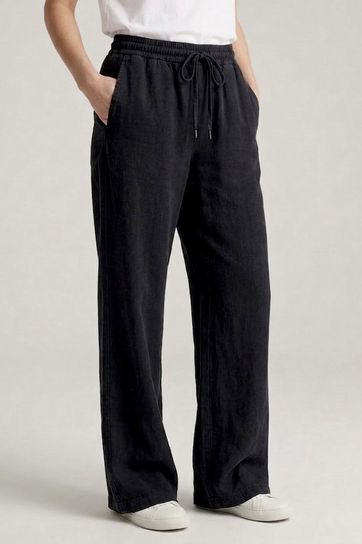 Beli Lastikli Tensel Pantolon Siyah - 28707-SIYAH - 2