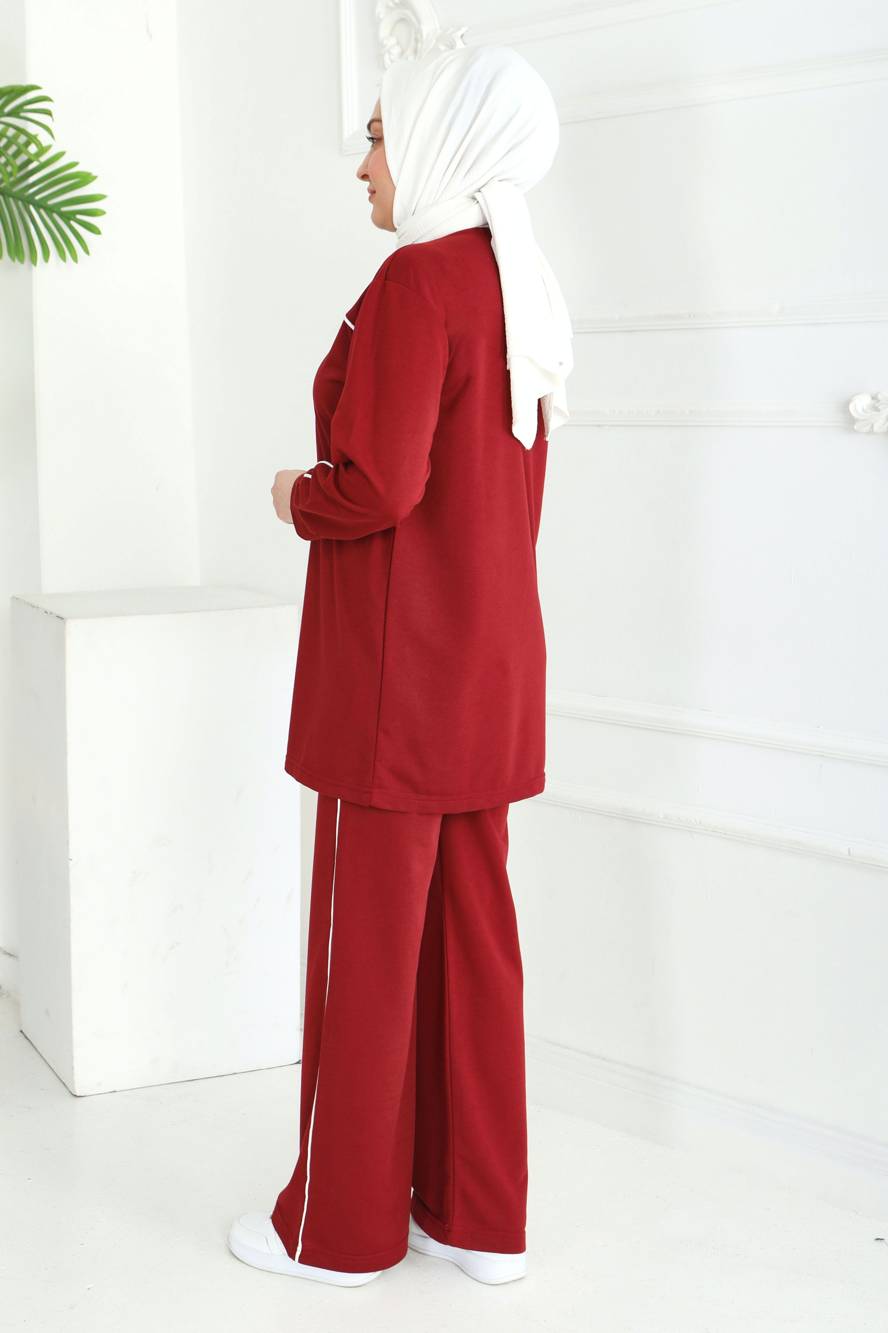 Biye Detaylı İkili Takım - 2058-BORDO - 4