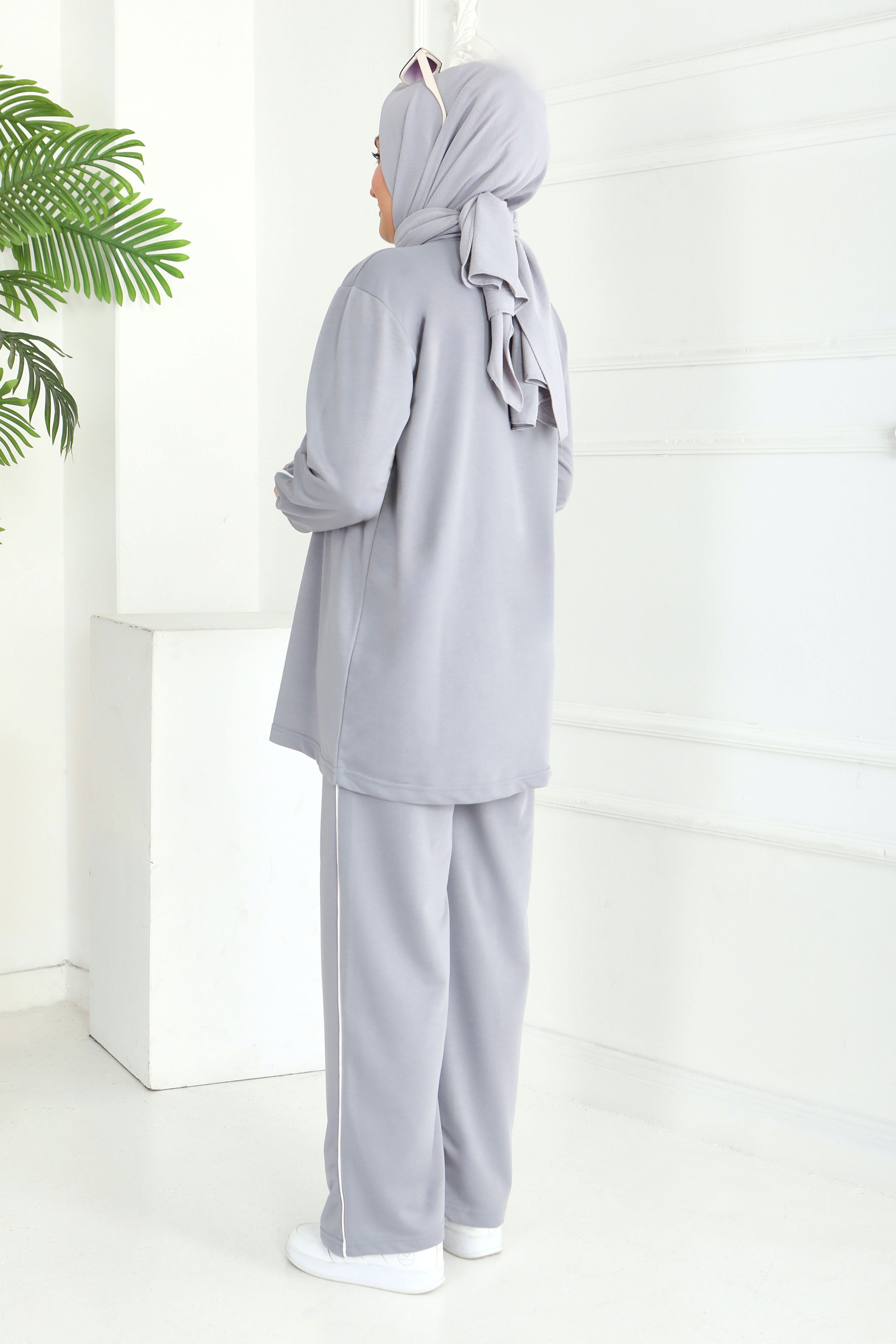 Biye Detaylı İkili Takım - 2058-GRI - 4