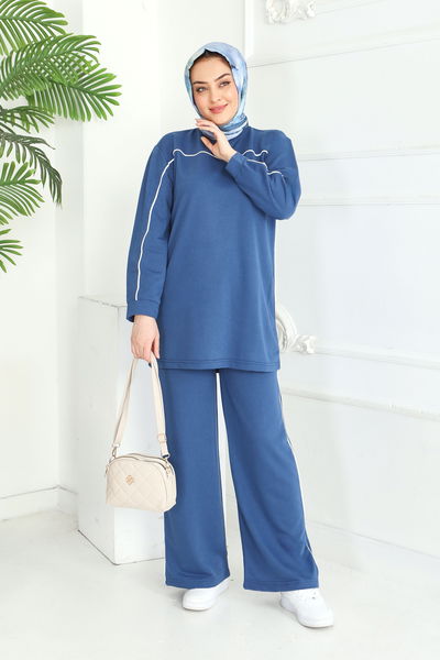 Biye Detaylı İkili Takım - 2058-INDIGO 