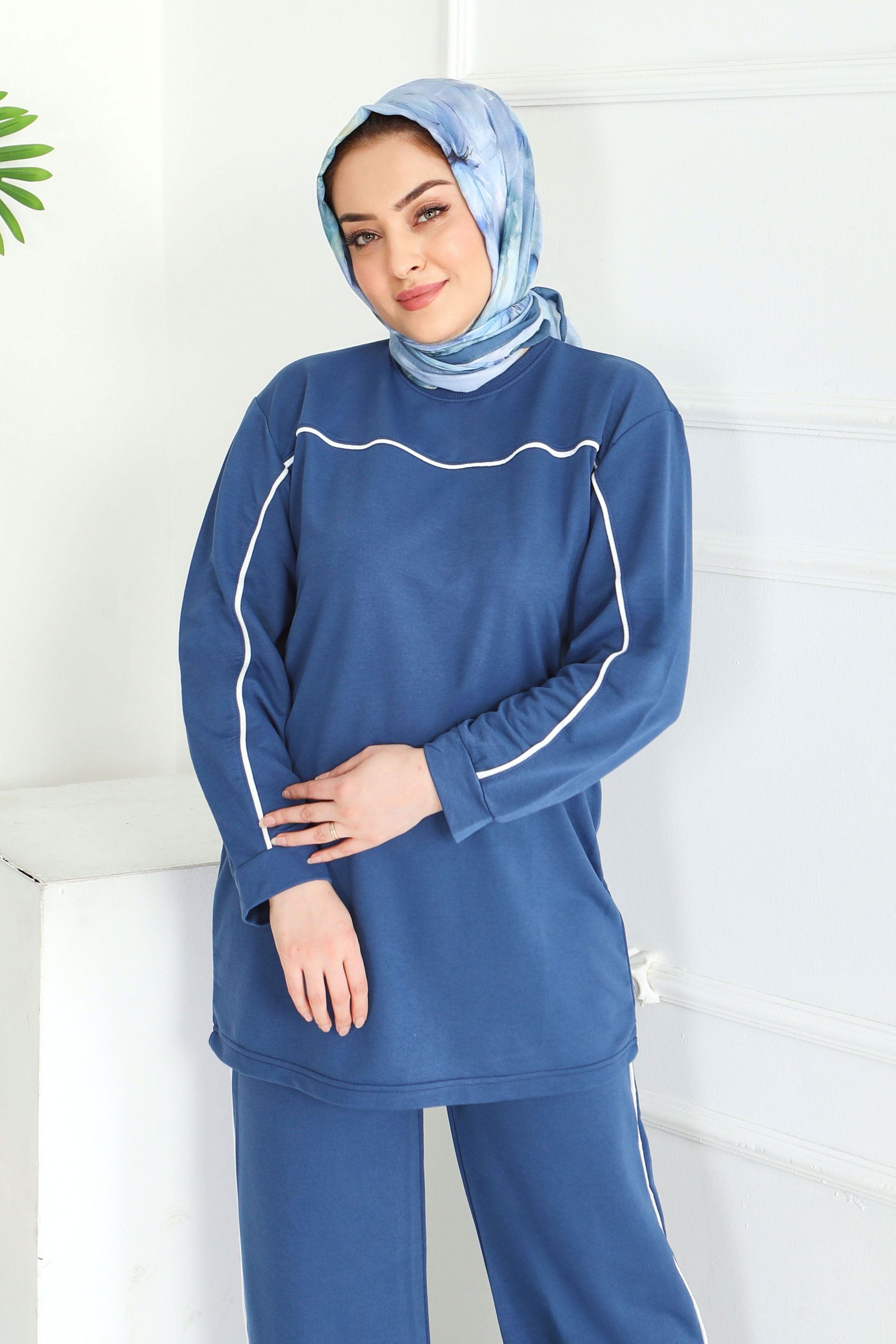 Biye Detaylı İkili Takım - 2058-INDIGO - 3