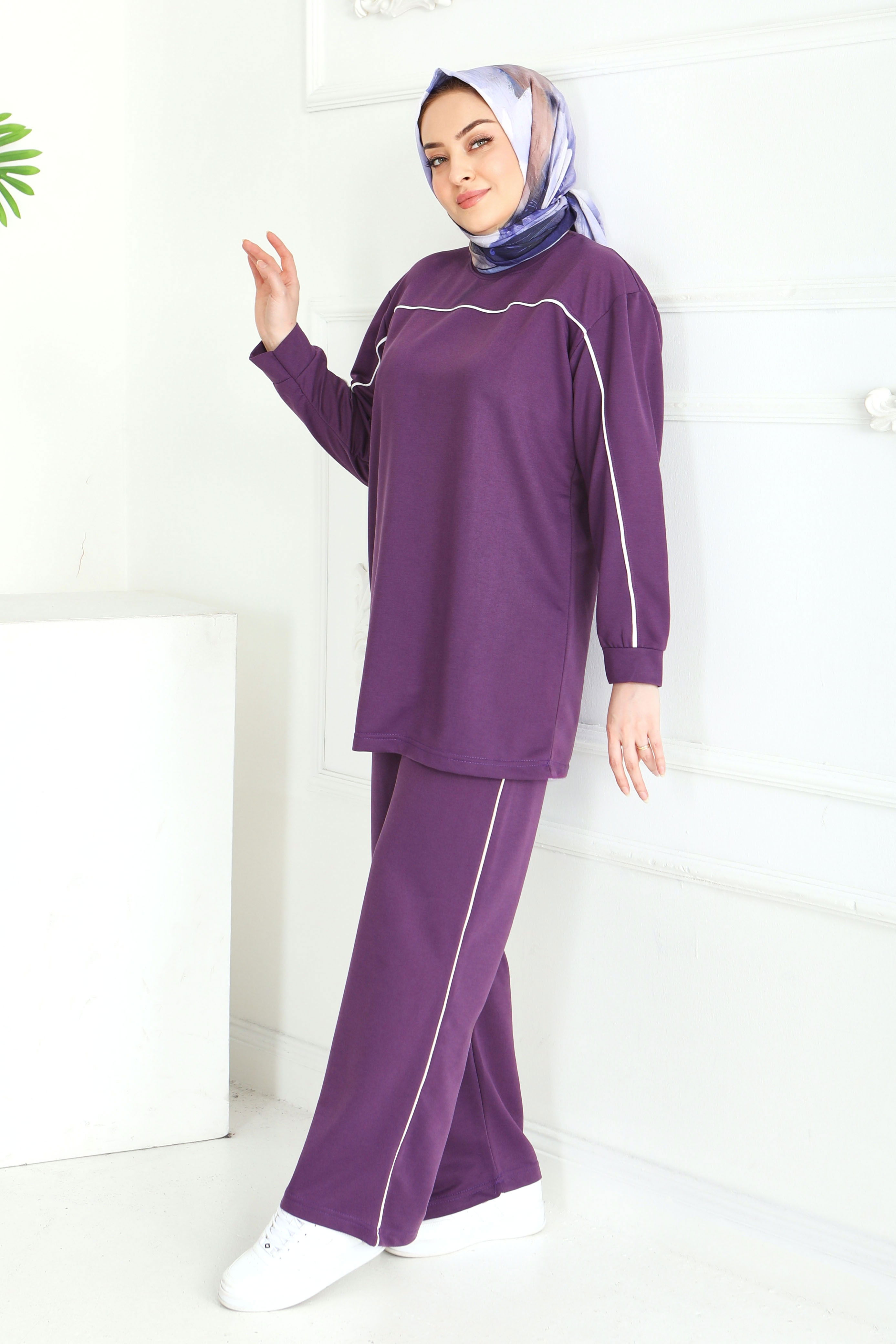 Biye Detaylı İkili Takım - 2058-MOR - 2