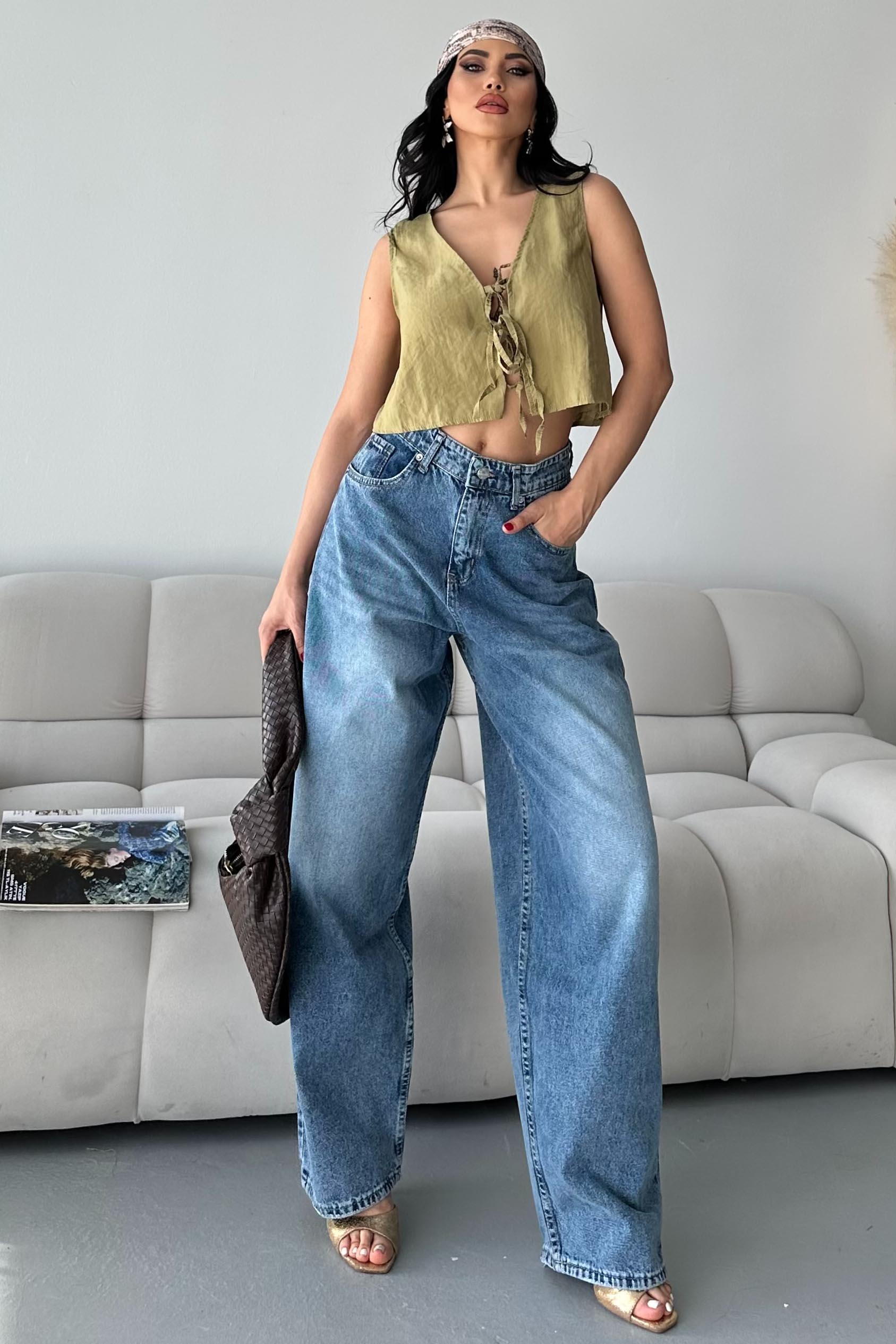 Bıyık Baggy Kot Pantolon - 27268 - 1