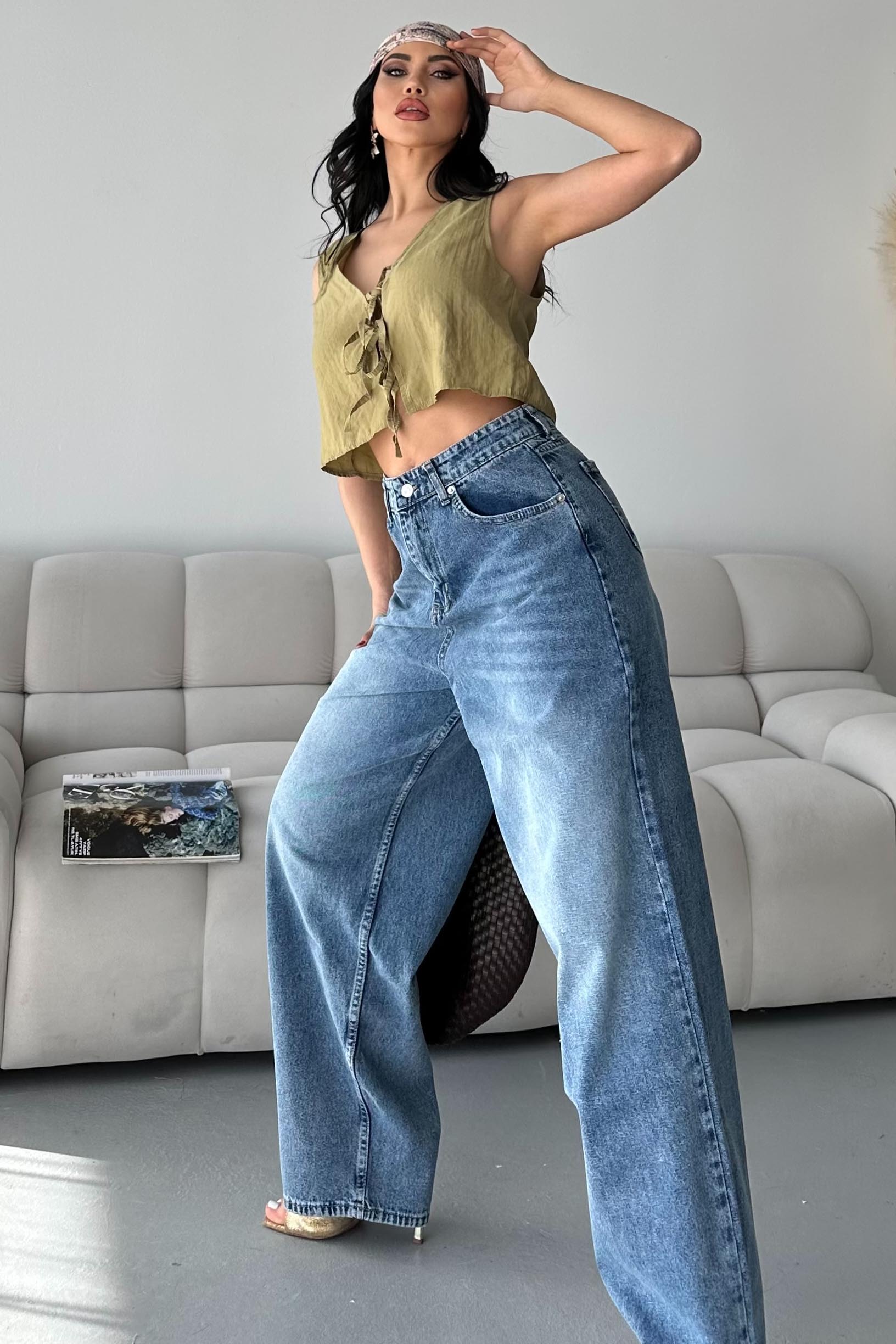 Bıyık Baggy Kot Pantolon - 27268 - 5