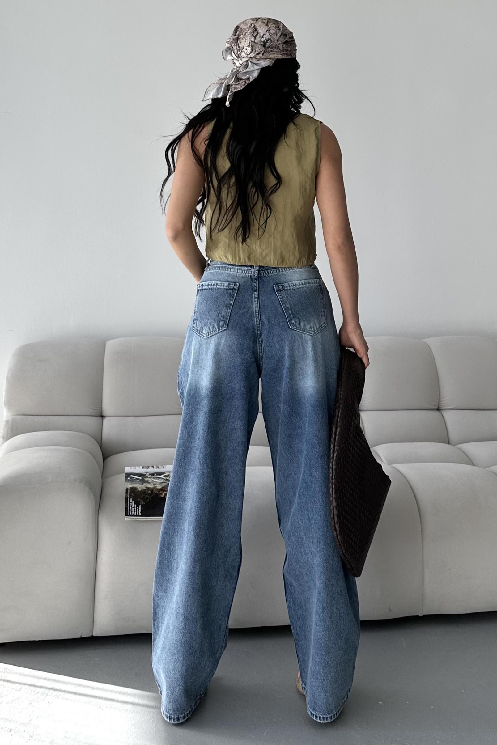 Bıyık Baggy Kot Pantolon - 27268 - 6