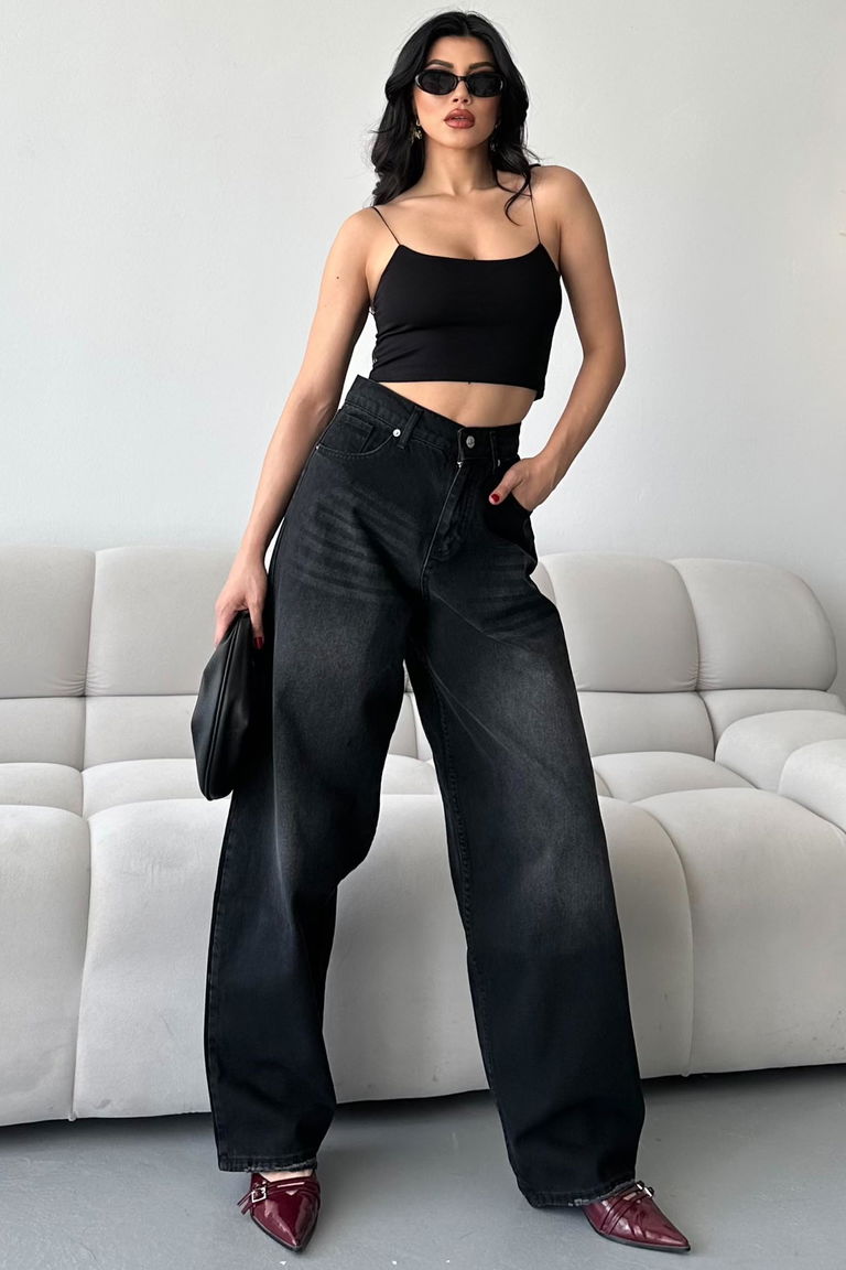 Bıyık Baggy Kot Pantolon - 27268 - TOFİSA