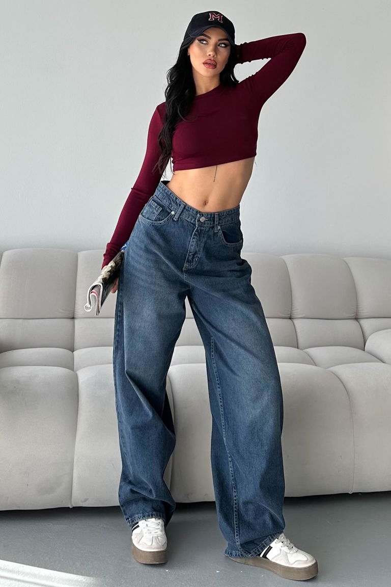 Bıyık Baggy Kot Pantolon - 27268 - TOFİSA