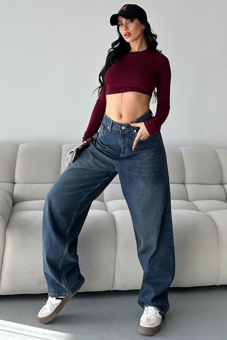 Bıyık Baggy Kot Pantolon - 27268 - TOFİSA