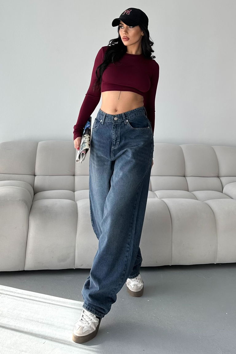 Bıyık Baggy Kot Pantolon - 27268 - TOFİSA