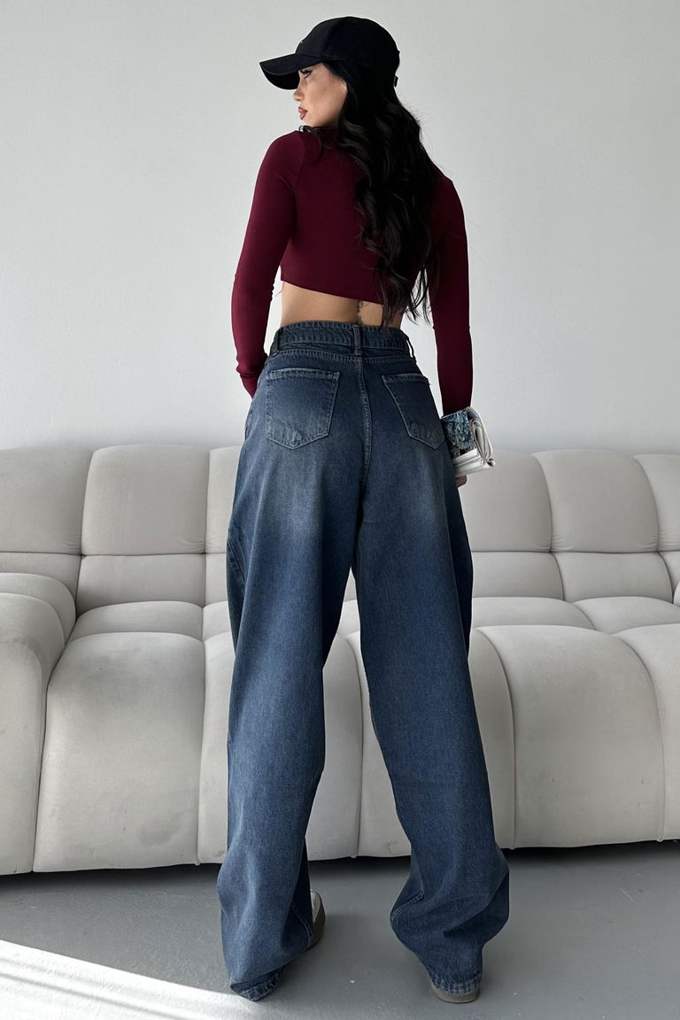 Bıyık Baggy Kot Pantolon - 27268 - TOFİSA