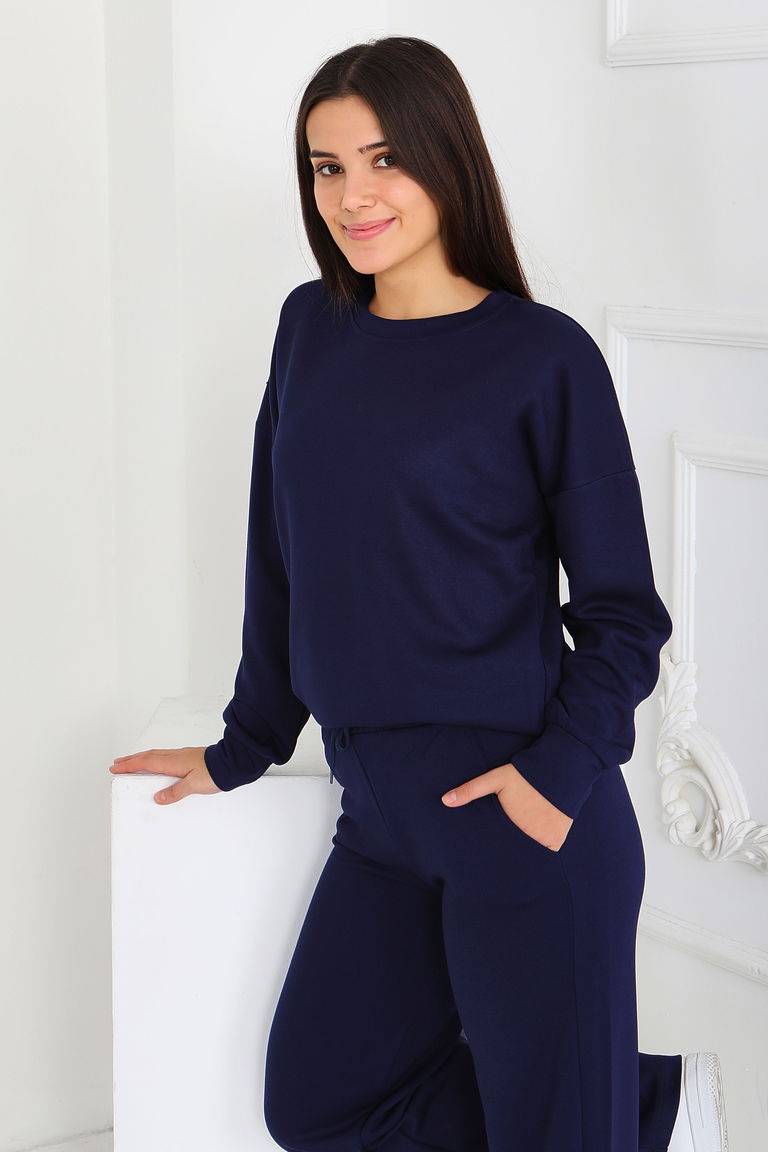 Bol Paça Modal İkili Takım - 27879-LACIVERT - TOFİSA