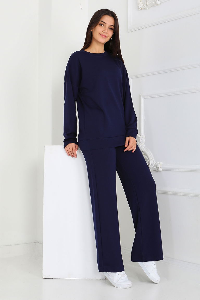 Bol Paça Modal İkili Takım - 27879-LACIVERT - TOFİSA