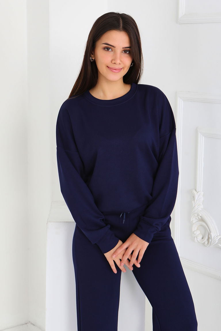 Bol Paça Modal İkili Takım - 27879-LACIVERT - TOFİSA