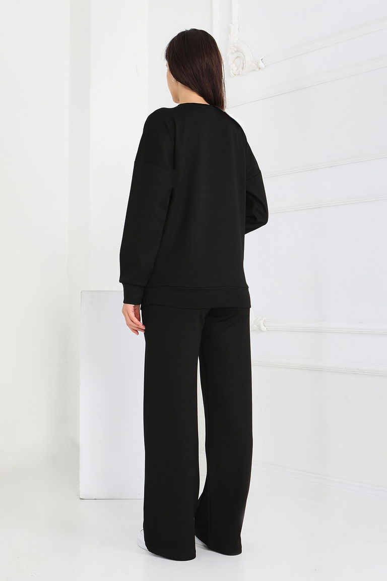 Bol Paça Modal İkili Takım - 27879-SIYAH - TOFİSA