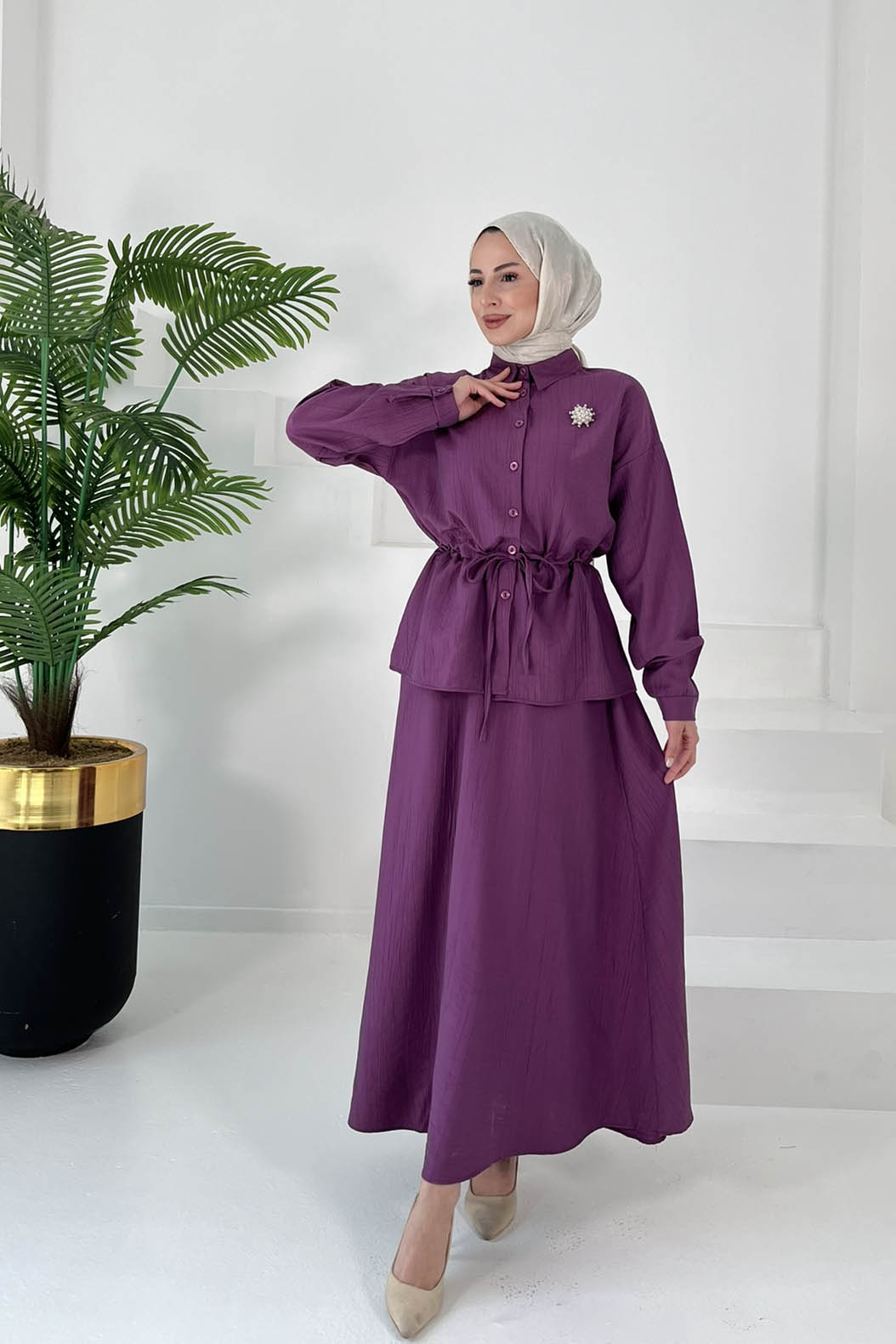 Bröşlü Etekli Takım - 27008 - 3