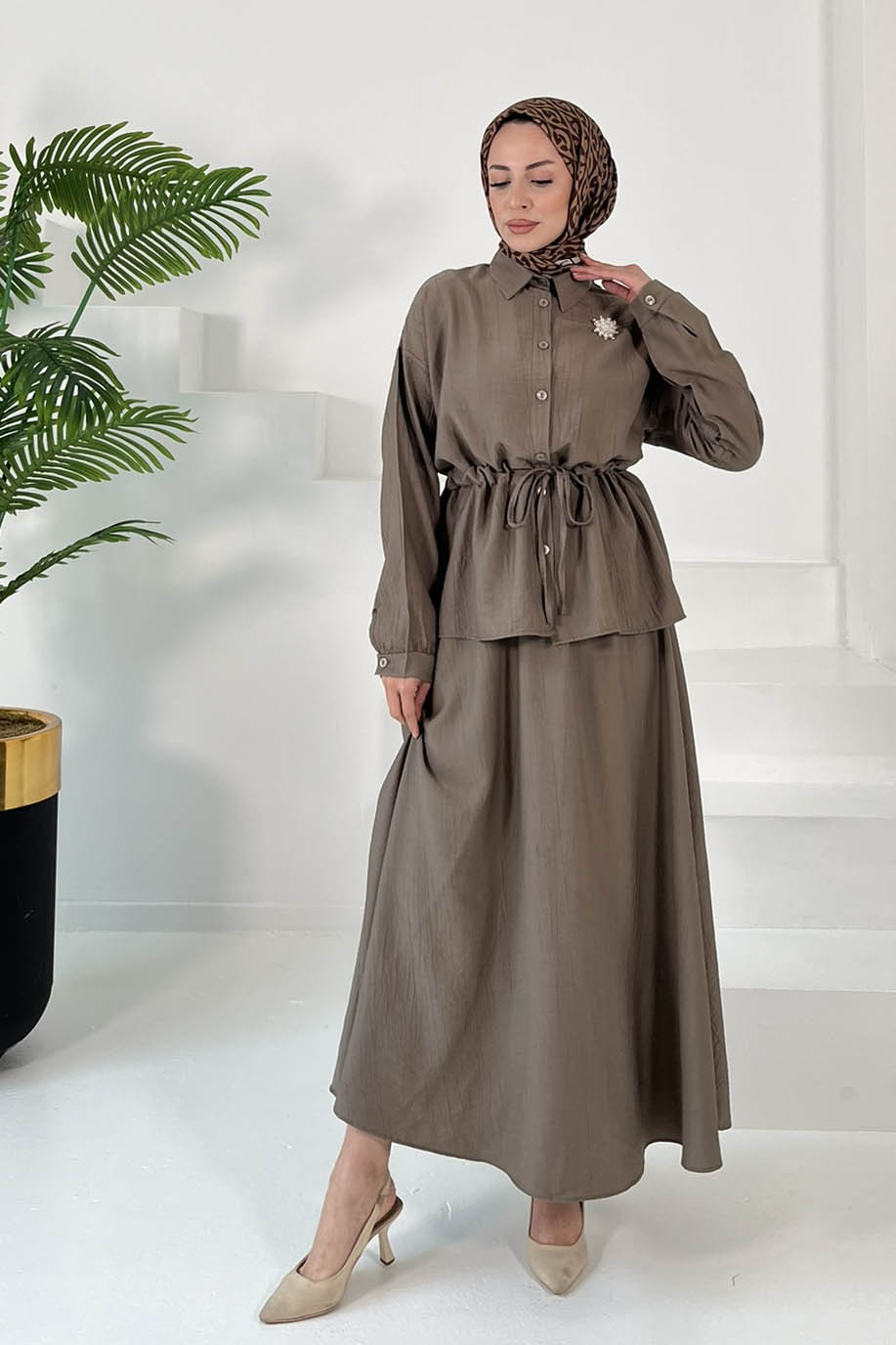 Bröşlü Etekli Takım - 27008 - 3