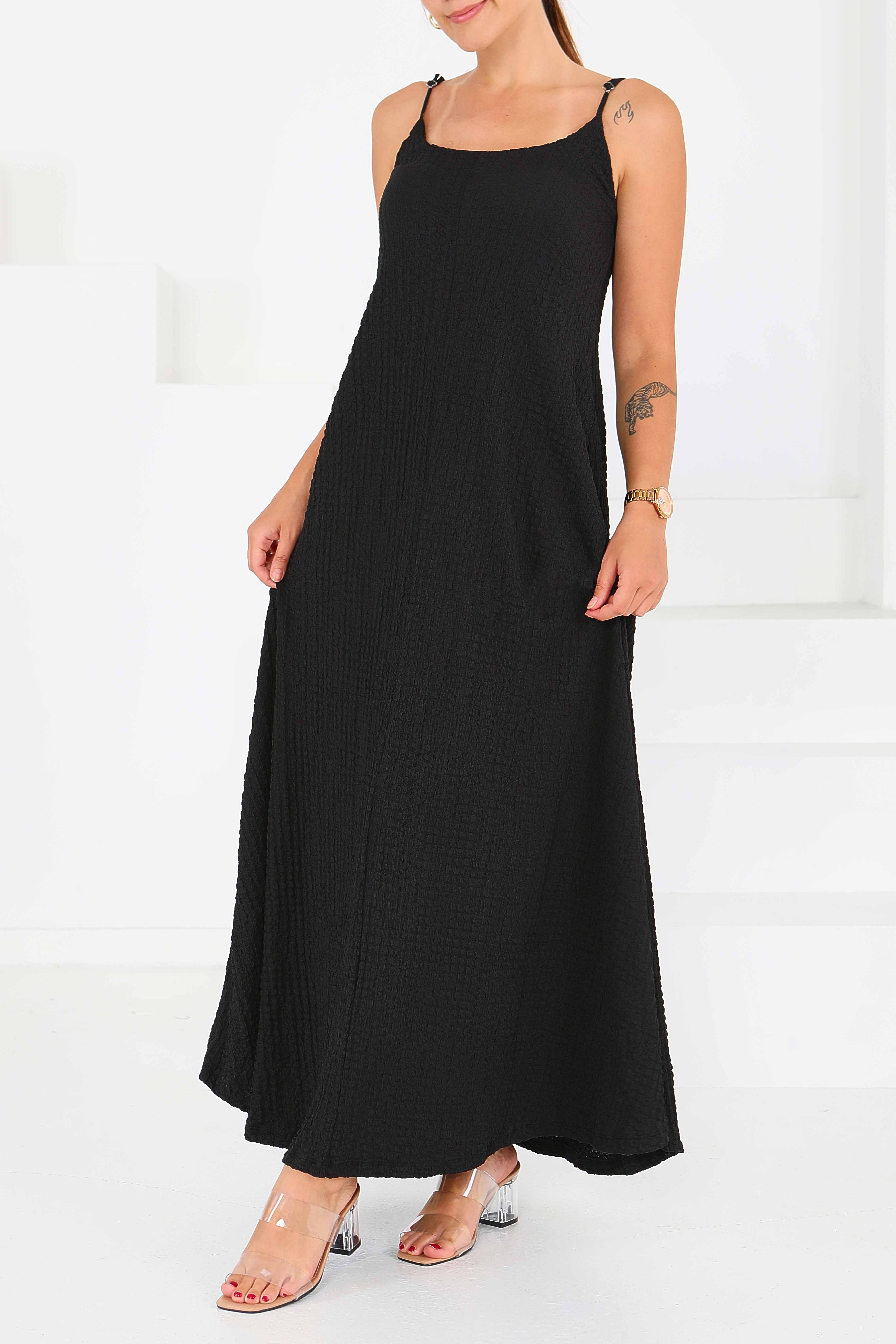 Buffle Askılı Salaş Elbise - 27556 - 2