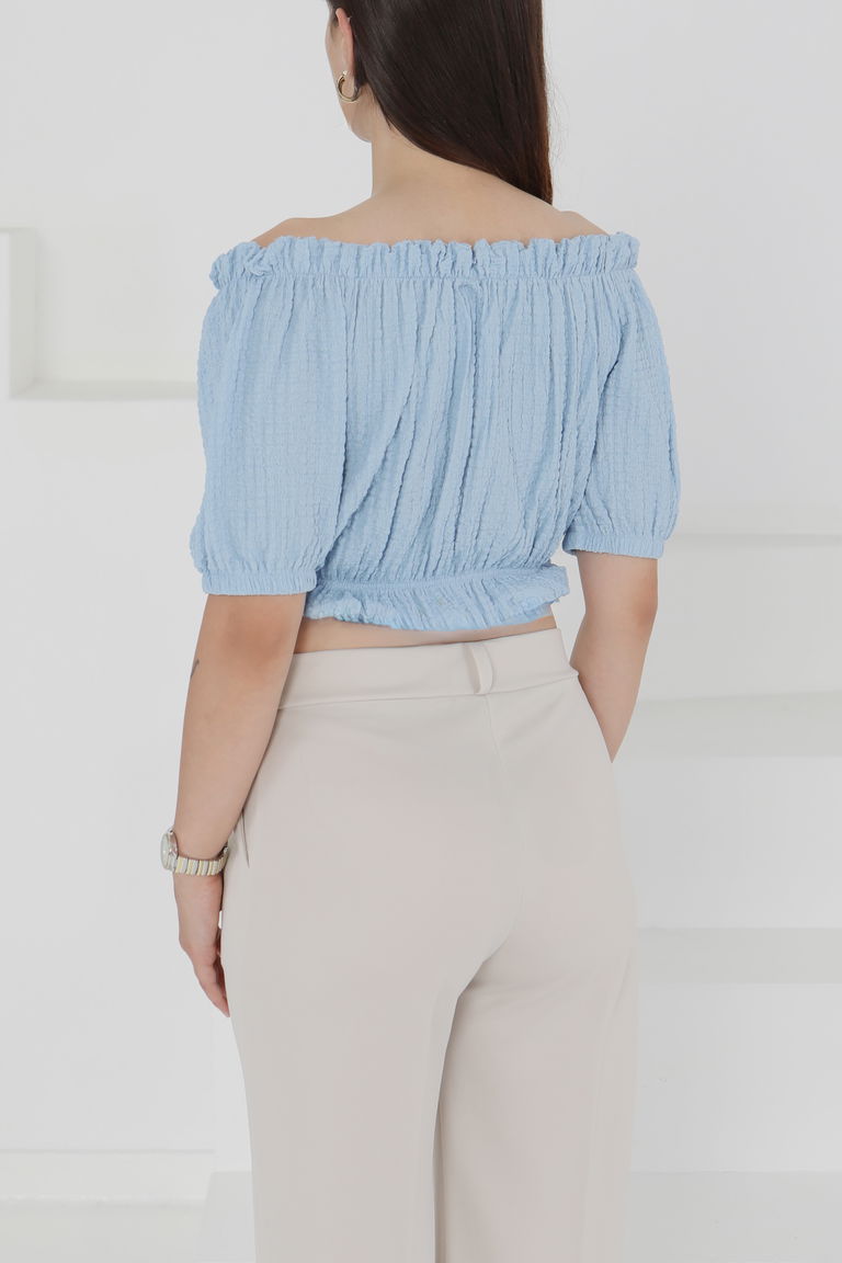 Buffle Büzgülü Crop - 27485 - TOFİSA