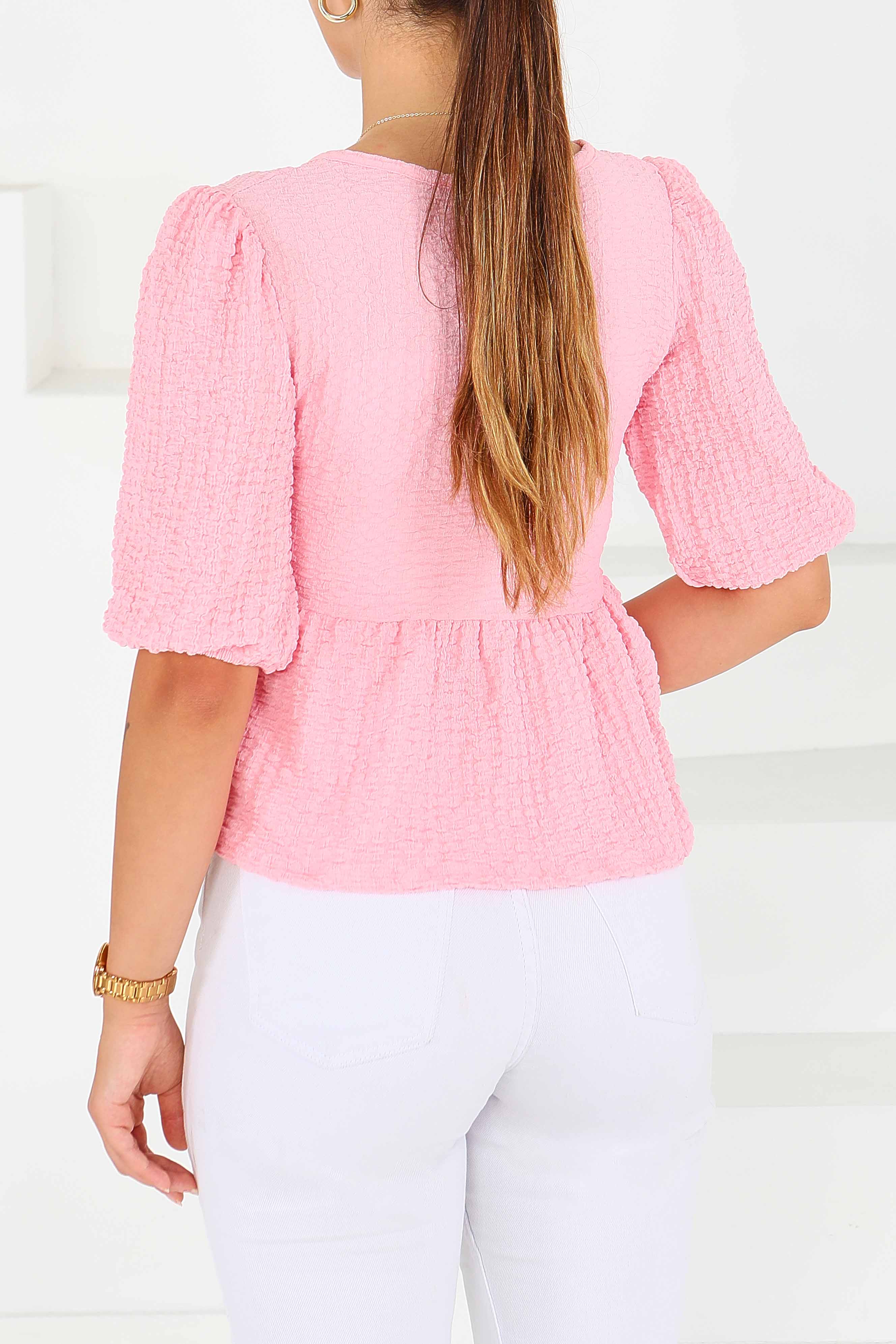 Buffle Kısa Kollu Bluz - 27538 - 5