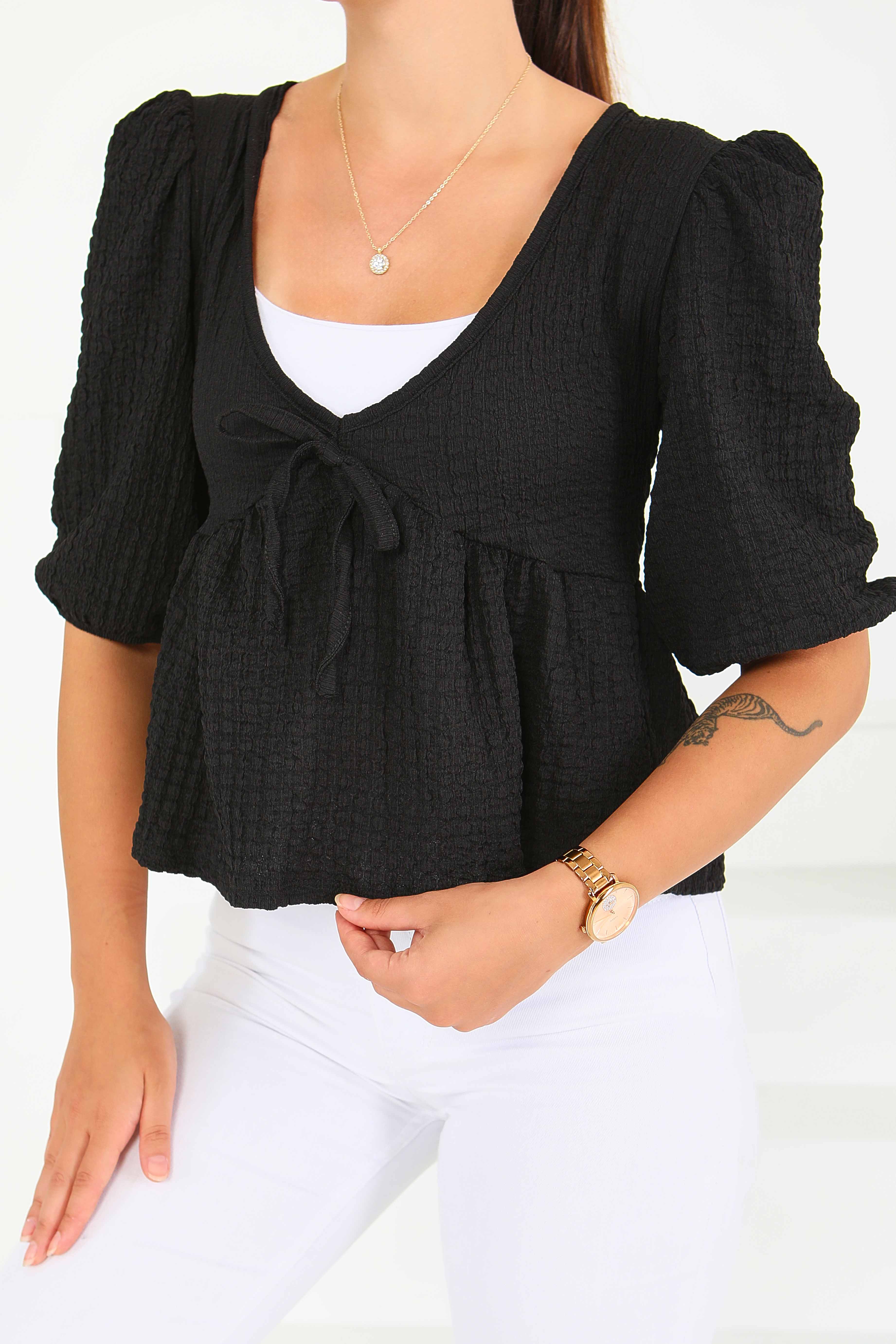 Buffle Kısa Kollu Bluz - 27538 - 2