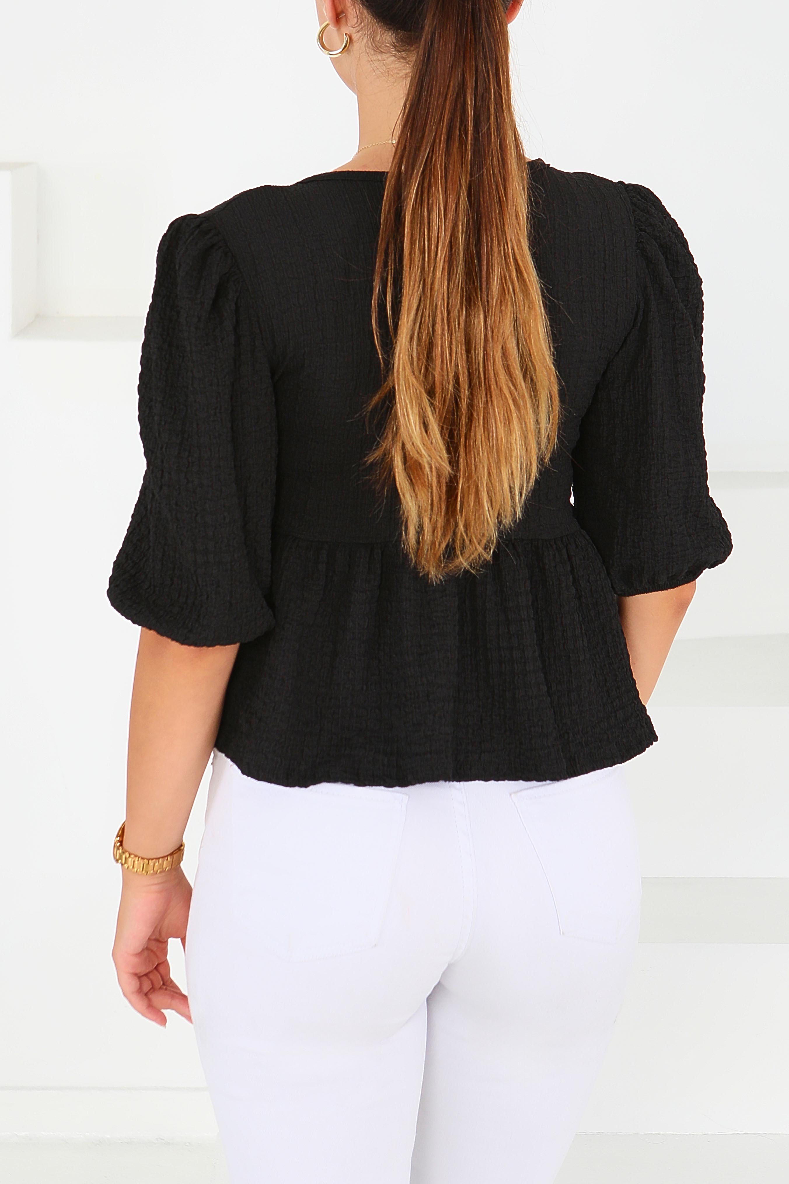 Buffle Kısa Kollu Bluz - 27538 - 4