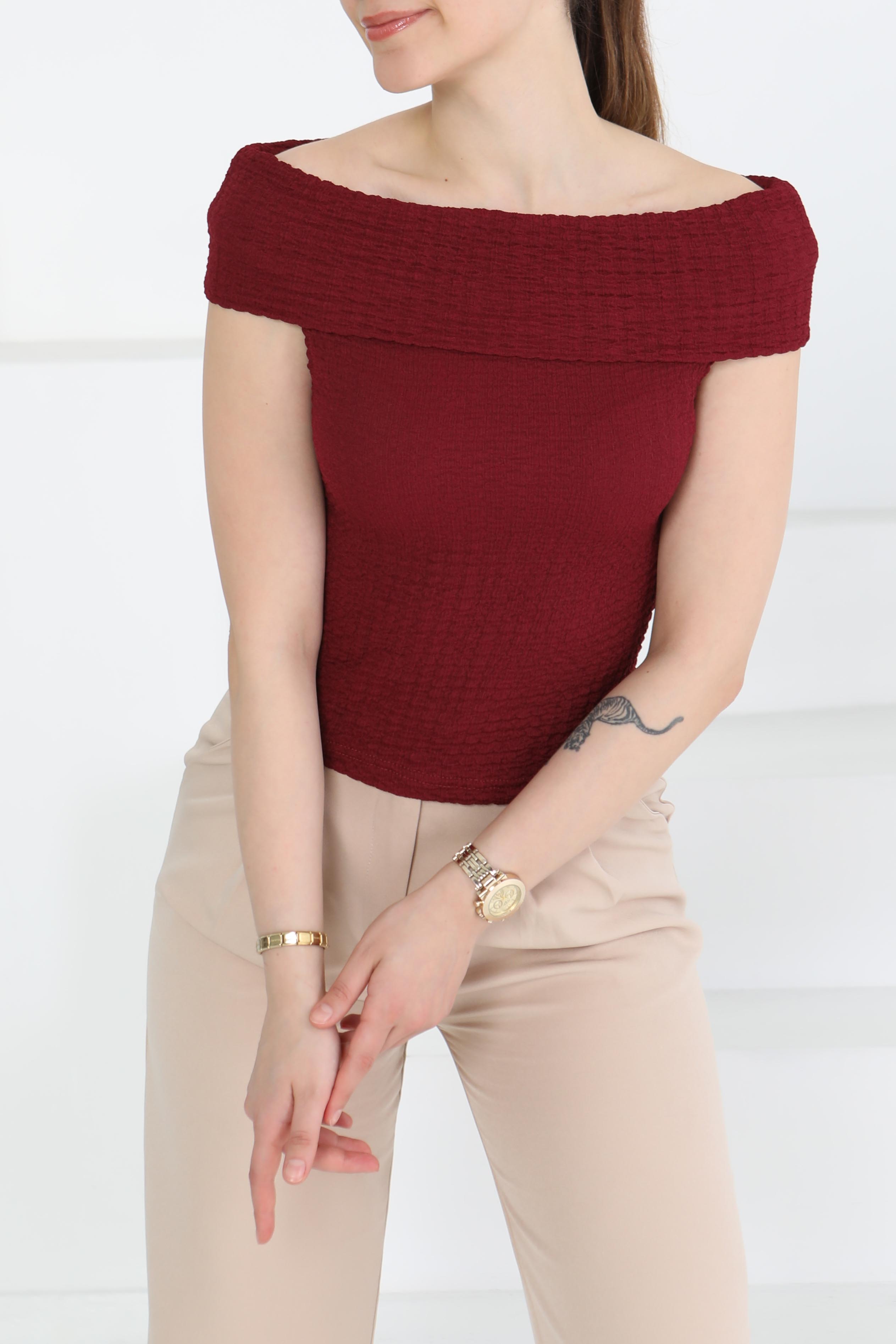 Buffle Kolsuz Madonna Bluz - 27280 - 4