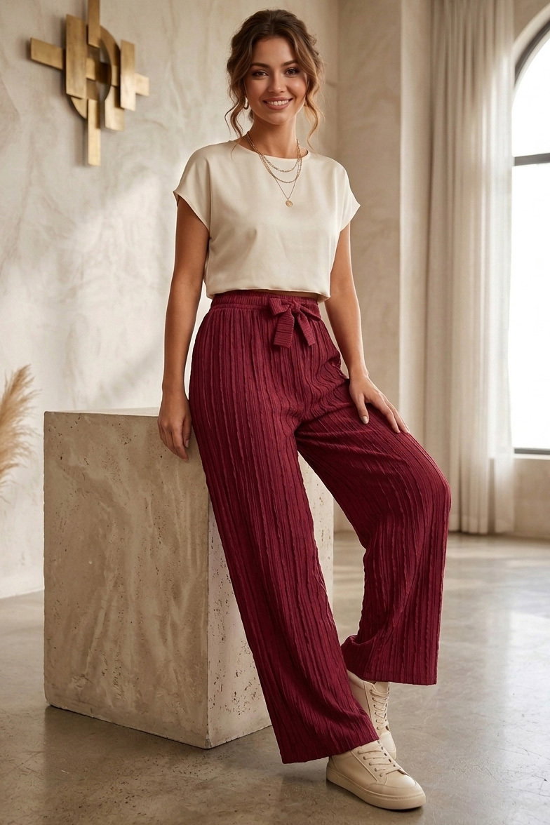 Bürümcük Pantolon - 2110-BORDO - 1