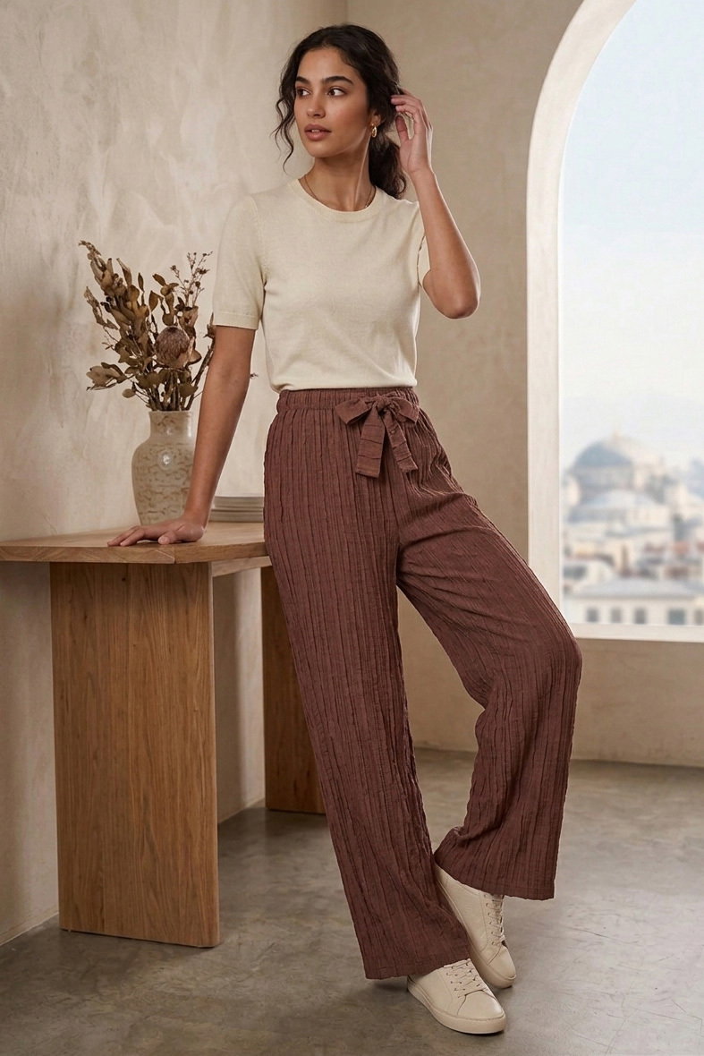 Bürümcük Pantolon - 2110-KAHVE - 1