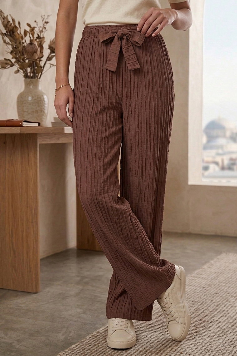 Bürümcük Pantolon - 2110-KAHVE - 2
