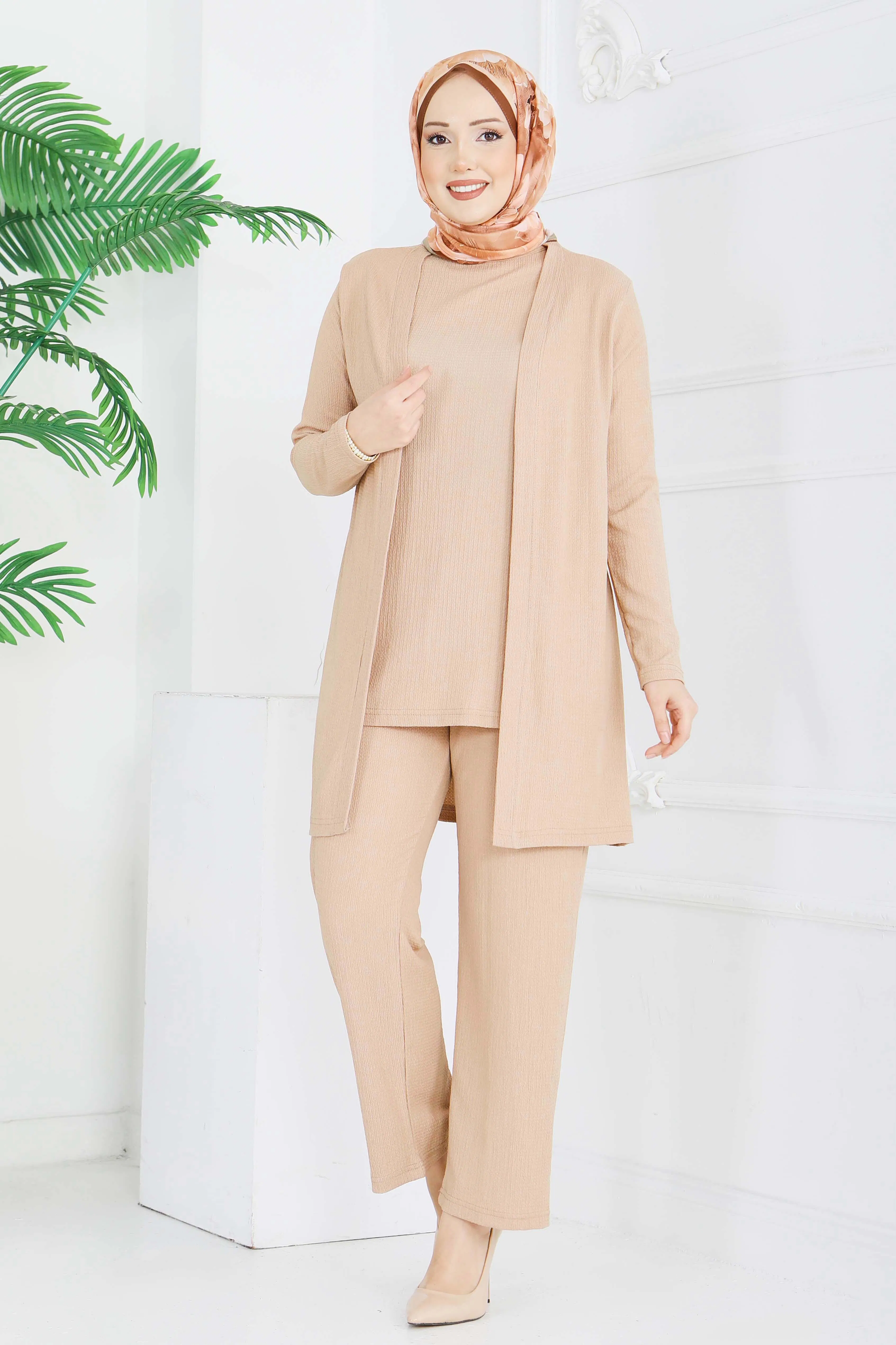 Bürümcük Üçlü Takım - 2070-BEJ - 2