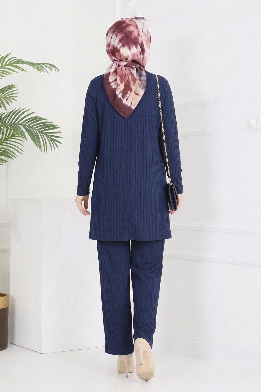 Bürümcük Üçlü Takım - 2070-LACIVERT - 4