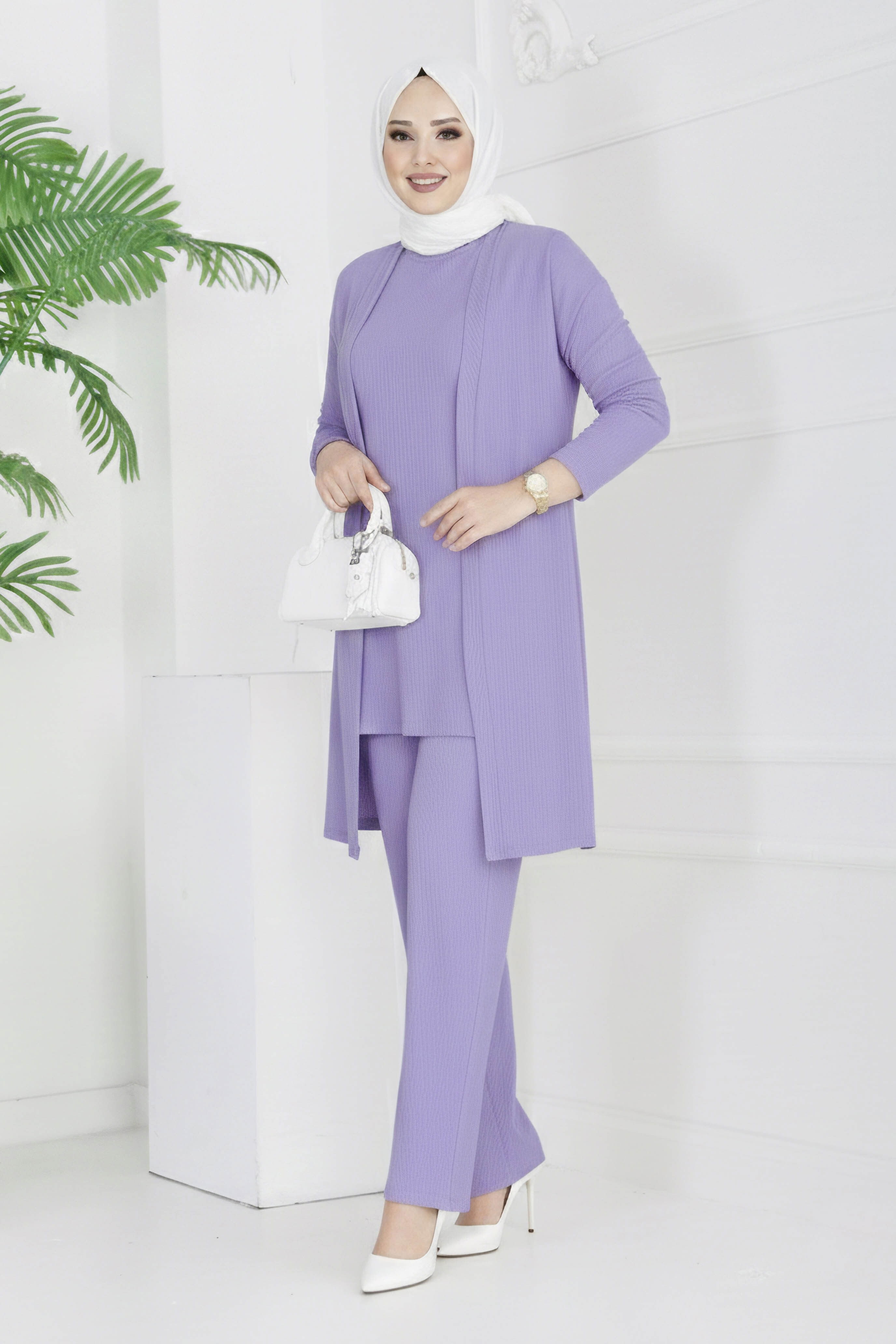 Bürümcük Üçlü Takım - 2070-LILA - 2