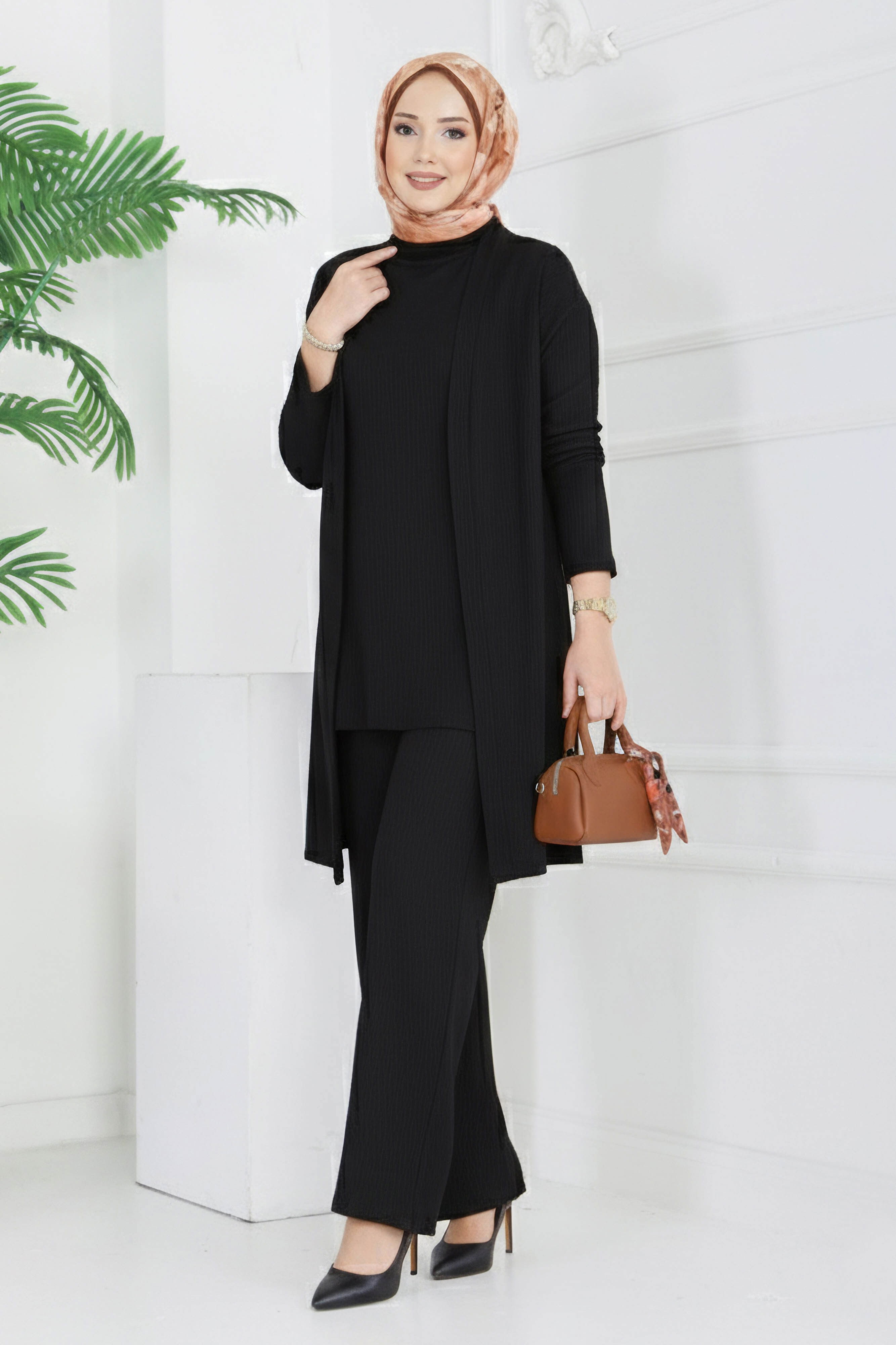 Bürümcük Üçlü Takım - 2070-SIYAH - 3