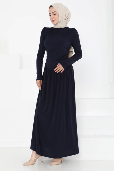 Büzgülü Elbise - 27254 