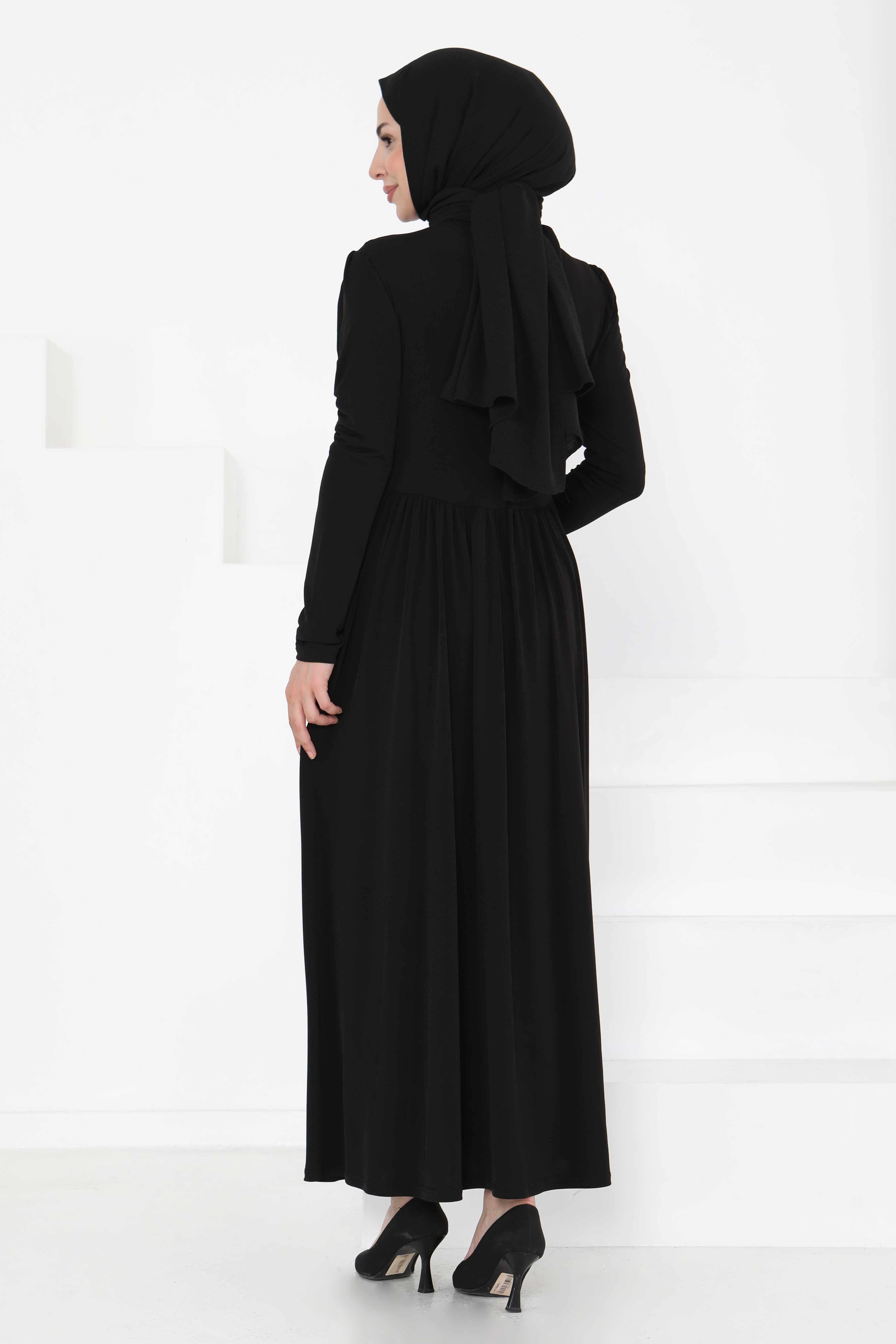 Büzgülü Elbise - 27254 - 5